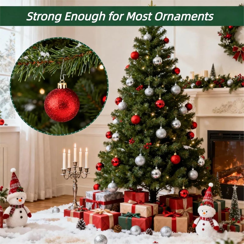 Naler 120PCS Ornament Hooks, Christmas Ornament Hangers Stainless Steel S-Shaped Hangers for Xmas Decoration Christmas Tree Decoration New Year Party - Image 5